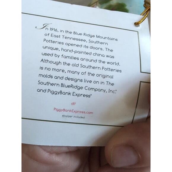 Hand Painted PIGGYBANK EXPRESS Piggy Bank 8" x 6.5" Old MacDonalds Farm Medium - Picture 10 of 10